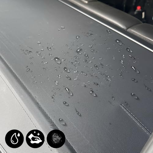 D-Lumina Cargo Cover - Compatible with Kia EV9 2024 2025 - Retractable Rear Luggage Trunk Security Covers Protector Anti Theft Shield Shade, Canvas - size: Black-Fit EV9 2024-UP