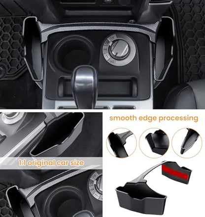 Center Console Organizer Compatible with Toyota 4Runner 2010-2019, 2020 2021 2022 2023 2024, Car Interior Accessories, Shifter Storage Box, Gear Shift Console Side Tray, Coin Change Holder, Black