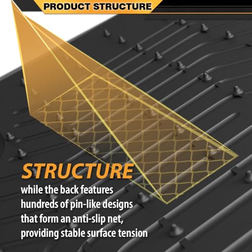 G-PLUS TPE Cargo Liners Compatible with Mazda CX-5 2017-2024 3PCS Floor Liners All Weather Full Cover Protection Black Front & 2nd Row Interior Accessories - size: Fit Mazda CX-5 2017-2024 | 3PCS