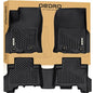 OEDRO Floor Mats Fit for Toyota 4Runner 2024-2013 / Lexus GX460 2014-2023, TPE All-Weather 4Runner Car Mats Includes 1st and 2nd Row Full Set Liners, Black - style: 13-24 Toyota 4Runner/2014-2023 Lexus GX460