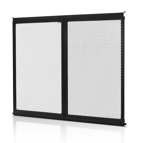 VEVOR RV Screen Door Protector, 24.5 x 20 inch Door Grille, Easy to Install and Disassemble, Reinforced Breathable Protective Mesh, Aluminum Alloy Camper RV Entry Protector for Pet Protection, Black - size: 20 x 24.5 in