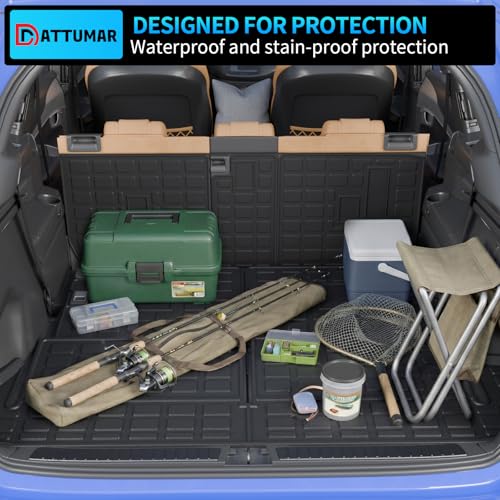 Cargo Mat Compatible with 2010-2024 Toyota 4 Runner 7 Seat Cargo Liner Trunk Mat TPE Back Seat Cover Protector 2023 4Runner Accessories (Fit 7 seat,Trunk Mat+2nd & 3rd Row Backrest Mats) - size: Trunk Mat+2nd&3rd Row Backrest Mats