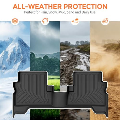 Floor Mats for Ford Escape 2013-2019, Custom Fit Heavy Duty TPE All Weather Protection, Waterproof Non-Slip Black Car Liners for Front & Rear (Two-Row Floor Mats & Cargo Liner) - style: 06) For Ford Escape | 2013-2019 | Full Set