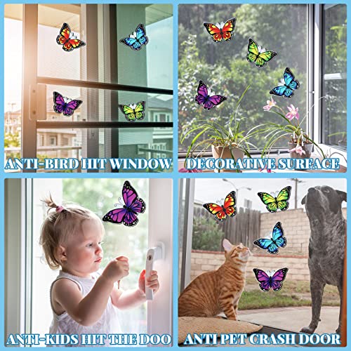 16 Pcs Butterfly Screen Door Magnets Double Sided Screen Door Magnets Stickers Decorative Magnetic Decor for Window Patio Sliding Doors Protector - style: Butterfly