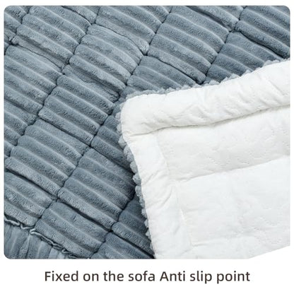 Dog Car Seat Cover for Back Seat, 54"x24.8" Non-Slip Pet Bed Mat, Washable Flannel Travel Mat for SUV & Trucks, Scratch & Spill Proof - color: Grey