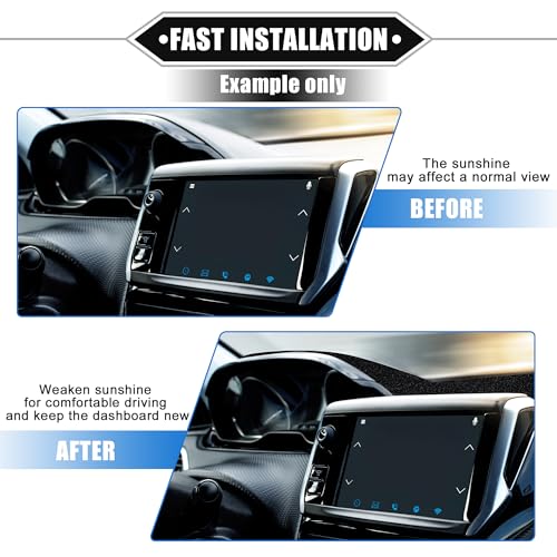 Car Dashboard Cover Mat Compatible for Subaru Impreza 2017-2020, Protective Polyester Black Center Console Interior Trim Dash Board Mat - color: Black