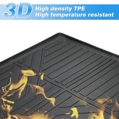 Cargo Mat Compatible for Toyota bZ4X & Subaru Solterra 2023 2024 2025 2026 Accessories All Weather Cargo Liner TPE Rear Trunk Mat - size: For｜Toyota bZ4X /Subaru Solterra｜23-26｜Cargo Mat