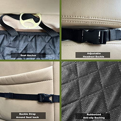 2 Packs Car Front Seat Cover for Dogs, Waterproof Pet Car Seat Protector, Nonslip Scratch-Proof Dog Seat Cover for Cars, Trucks & SUVs - color: 2 Pack-Black