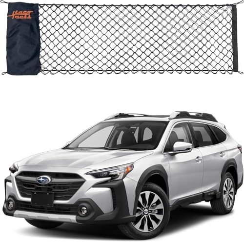 TacoNets Envelope Cargo Net for Subaru Outback - Fits 2015-Current - Upgraded 5mm Bungee - Integrated Storage Bag - Heavy Duty Hooks - Designed in USA - style: Subaru Outback 2015+