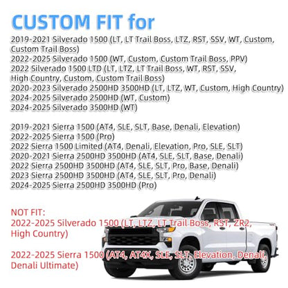 SKYLOTEC Dash Cover Mat Fit for 2019-2022 2023 2024 2025 Chevy Chevrolet Silverado 1500 2500HD 3500HD, 2019-2023 GMC Sierra 1500 2500HD 3500HD w/o Head Up Display No Speaker Cutout Dash Pad Protector - size: 2019-2025 Silverado/Sierra without HUD
