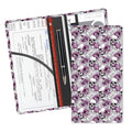 Leather Car Registration and Insurance Card Holder, Cute Car Accessories Vehicle Glove Box Car Organizer for Documents, Cards, License Cool Skull Flowers - color: Cool Skull Flowers