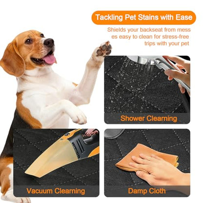 Dog Car Seat Cover for Rear Seat, Waterproof & Scratch-Proof Pet Seat Protector, Nonslip Car Seat Cover for Dogs, Universal Fit for Cars, Trucks & SUVs, Standard Size - size: Black Rear Seat Cover