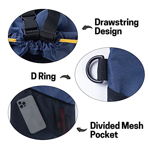 2PCS Car Garbage Can, Hanging Car Trash Bag with Waterproof Leakproof Lining - color: Blue