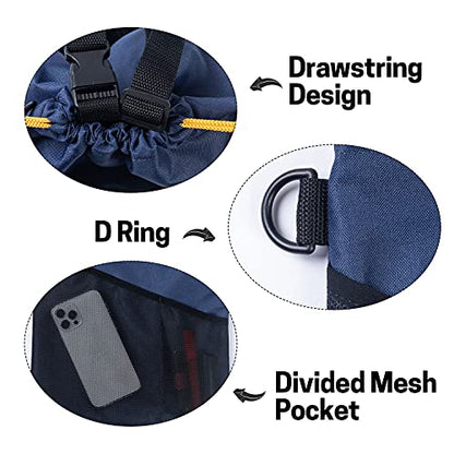 2PCS Car Garbage Can, Hanging Car Trash Bag with Waterproof Leakproof Lining - color: Blue