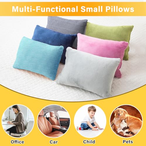 1 MIDDLE ONE 2 Pack Small Pillow, Cooling Memory Foam Mini Pillow 11 X 7 Inches for Sleeping, Travel, Neck, Knee Support, Tiny Cushion for Pet, Dogs (Grey) - color: Cooling Grey, size: 11x7 inch