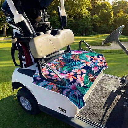 Golf Cart Seat Covers Golf Cart Seat Towel Blanket Group - color: Pink Floral 4 Pockets