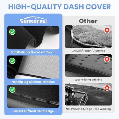 Sunsdrew Custom Fit Dash Cover for Hyundai Santa Fe 2024-2026 Dashboard Cover Mat for Santa Fe Accessories Sunshade Nonslip Mesh Protector No Glare - size: 2024+ Santa Fe Dash Cover