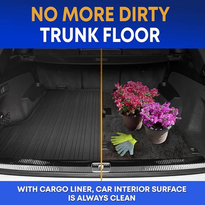 Premium Cargo Liner for Toyota Camry Camry Hybrid 2018-2026 - Custom Fit Car Trunk Mat -All-Season Black Cargo Mat - 3D Shaped Laser Measured Trunk Liners for Toyota Camry 2018-2026.
