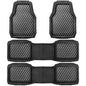 CAR PASS 3 Row Heavy Duty Rubber Car Mats, Deep-Dish All-Weather for 7 Seats 8 Seater 2nd & 3rd Floor Mats Waterproof Universal Trim Fit Liner Van,SUV,7 Passengers Vehicle,Automotive 3D Rhombus Black - color: black 3 row