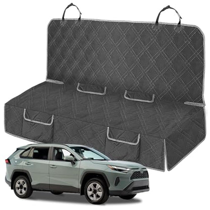 Dog Car Seat Cover Compatible with 2013-2025 Toyota RAV4, Waterproof Pet Bench Seat Cover for Back Seat, 600D Heavy Duty Scratch Proof Nonslip Truck Seat Covers for Dogs - size: 2013-2025 RAV4