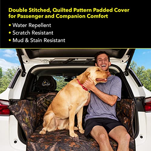 Premium SUV Cargo Liner for Dogs, Waterproof Pet Cargo Cover with Bumper Flap Protector, Durable Non-Slip, Universal Fit for SUVs, Sedans & Vans (74"" L x 41"" W) Brown - color: Brown Camo, size: 74" L x 41" W without Seat Belt