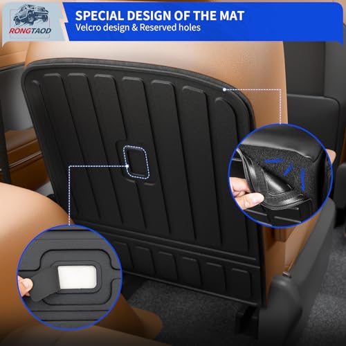 Rongtaod Kick Mats Compatible with 2026 Hyundai Palisade 7 Seater Cargo Mat Trunk Mat Back Seat Cover Protector 2nd Row Captain Chairs TPE All Weather Palisade Accessories (2nd Row Backrest Mats) - color: 26,7-Seat 2nd Row Kick Mats