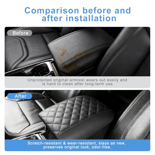 for 2020-2024 2025 2026 Ford Explorer Center Console Cover for 2020-2026 Ford Explorer XLT/Limited/ST/ST-Line/Timberline/Tremor/Platinum/King Ranch Accessories, Middle Console Armrest Cover - style: Style B