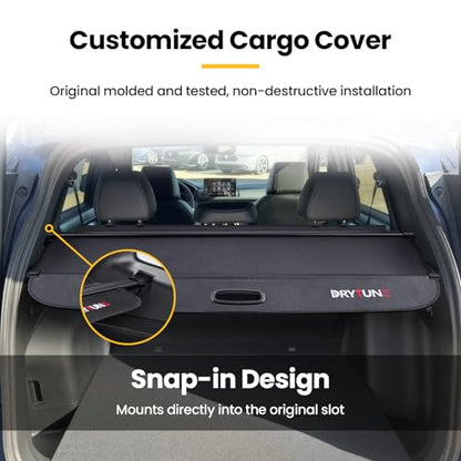 Cargo Cover for Honda CRV 2026 2025 2024 2023, Retractable Cargo Trunk Cover for Honda CRV 2023-2026 (Leather - Extension & Hooks) - style: Leather - Extension & Hooks