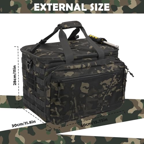 SCAVATA Patrol Bag Law Enforcement, Police Gear Car Front Seat Vehicle Organizer Bags with MOLLE System (Camo) - color: Camouflage