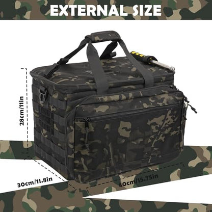 SCAVATA Patrol Bag Law Enforcement, Police Gear Car Front Seat Vehicle Organizer Bags with MOLLE System (Camo) - color: Camouflage