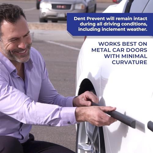 Dent Prevent Magnetic Car Door Protector Strips – Removable Guard to Prevent Dents, Dings & Scratches on Metal Vehicle Doors, 2-Strip Set, Matte Black - size: 2 Door