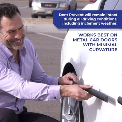 Dent Prevent Magnetic Car Door Protector Strips – Removable Guard to Prevent Dents, Dings & Scratches on Metal Vehicle Doors, 2-Strip Set, Matte Black - size: 2 Door