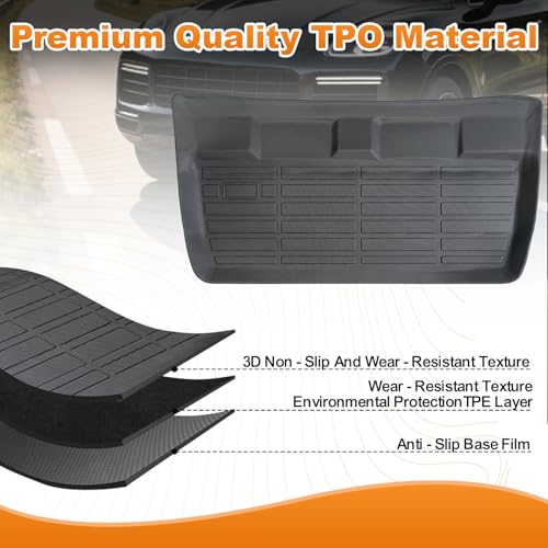 Trunk Liner for 2018-2025 Honda Odyssey 3D Custom Fit All-Weather TPE Material Waterproof Car Cargo Liner Mat, Black - color: 2018-2025 Honda Odyssey