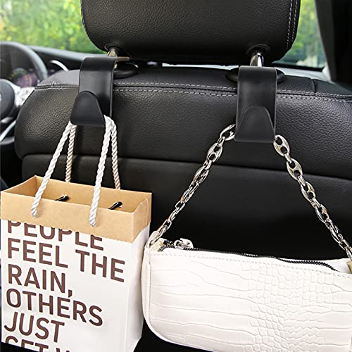 Car Seat Headrest Hook 4 Pack Vehicle Backpack Hooks Hanger Vehicles Holder Organizer for Purses,Bags,Cloths,Car Water Bottle Hook Seat Accessories - color: 4Pcs