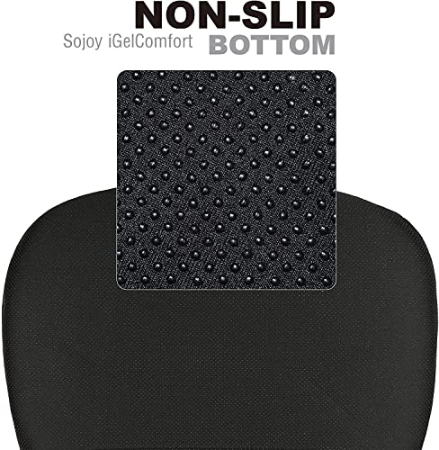 Truck Seat Cushion – Gel Memory Foam Seat Pad with Lumbar & Back Support, for Office Chair, Car & Semi-Truck, Pain Relief & All-Day Comfort