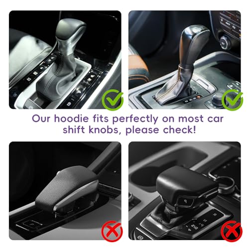 Gear Shift Hoodie Cover, Universal Car Shift Knob Hoodie for Auto Shifter, Automotive Interior Decoration Accessories Star, Automotive Interior Cute Gadgets, Purple