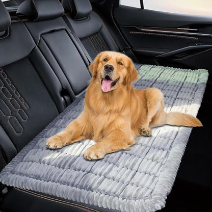 Dog Bed for Car Back Seat Non-Slip, Backseat Dog Bed Mat for Backseat Extenders, Pet Car Blanket Seat Cover for SUVs Trucks Sedans, Soft Machine Washable Travel Dog Bed (51" x 23.5") - color: Grey