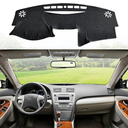 Dashboard Dash Cover Mat for Toyota Camry 2007 2008 2009 2010 2011 Polyester Custom Fit Toyota Camry Accessories Dash Cover (Camry 2007-2011, Black) - size: Toyota Camry 2007-2011