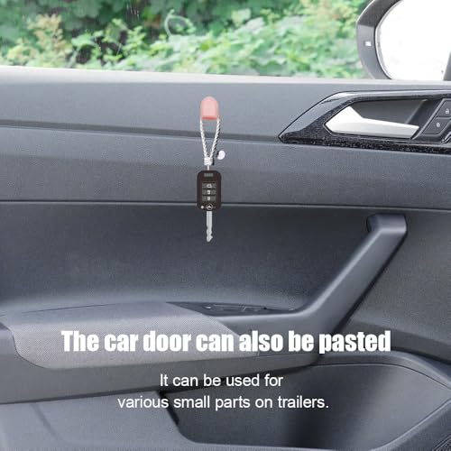 5PCS Car Dashboard Mini Hooks, Car Key Holder, Multifunctional Auto Dashboard Hook, Universal Interior Auto Accessories Self Adhesive Backseat Hanger for Key, Mask, Charging Cable - color: Pink