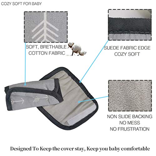 Car Seat Strap Pads Covers for Baby Kids, Seat Belt Covers Cushion for boy Girl, Protect Neck and Shoulder rubbing, Anti-Slip Design, fit Stroller/Carrier/Pushchair; Soft Cotton, Arrow Pattern - color: Arrows L