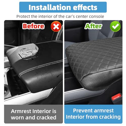 Center Console Armrest Cover for Dodge RAM 1500 2500 3500 2019 2020 2021 2022 2023 2024 2025 Accessories Fully Covered Anti-Scratch Protector Interior Accessories(Only for Bucket Seat Console) - size: Compatible with RAM 2019-2025