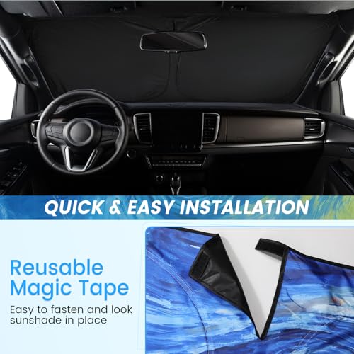 Windshield Sun Shade - Windshield Sun Shade Foldable Offers Ultimate Protection for Car Interior UV Protection Car - color: Multicolor