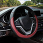 Valleycomfy Microfiber Leather Steering Wheel Cover Universal 15 inch(Wine Red) - color: Wine Red, size: Medium(Standard) Size[14.5"-15"]