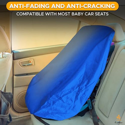 EcoNour Car Seat Protector, Waterproof Car Seat Cover with Thick Padding, Non-Slip Back Seat Protector for Baby, Infant & Toddler, Seat Cover Mat to Protect Seats from Spills, Dirt & Scratches - color: Blue