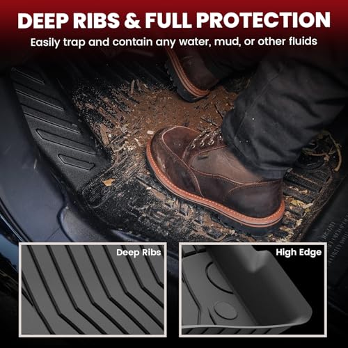 LASFIT Floor Mats for Mercedes Benz C Class 2026 2025 2024 2023 2022 C300 / C43 AMG / C63 AMG S E (Fit Sedan Only), All Weather TPE Floor Liners for C Class Car Mats, 1st & 2nd Row Set - size: 12)For Benz C Class|2022-2026|Floor Mats