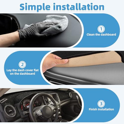 Dash Cover Mat for Nissan Maxima 2009 2010 2011 2012 2013 2014 2015 Non-Slip Dashboard Cover Mat Sunshade UV Rays Protector Interior Accessories - size: Compatible with Maxima 2009-2015