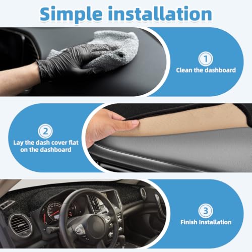 Dash Cover Mat for Nissan Maxima 2009 2010 2011 2012 2013 2014 2015 Non-Slip Dashboard Cover Mat Sunshade UV Rays Protector Interior Accessories - size: Compatible with Maxima 2009-2015