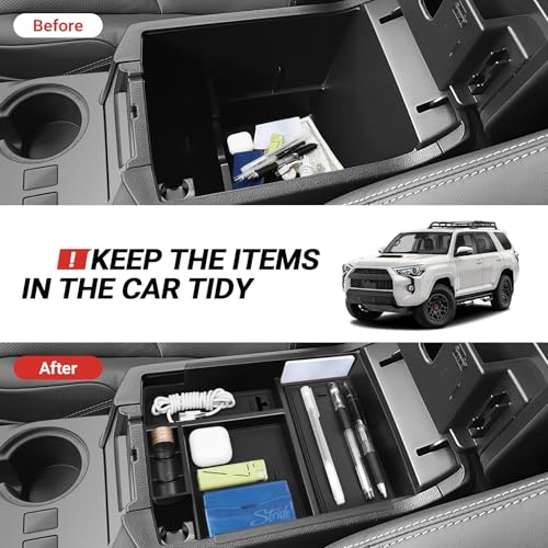 Hellet 2PCS Center Console Hidden Box Organizer Compatible with Toyota 2010-2020 2021 2022 2023 2024 4Runner Interior Accessories Glove Box Organizer - size: for Toyota 2010-2024 4runner (2PCS)