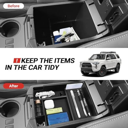 Hellet 2PCS Center Console Hidden Box Organizer Compatible with Toyota 2010-2020 2021 2022 2023 2024 4Runner Interior Accessories Glove Box Organizer - size: for Toyota 2010-2024 4runner (2PCS)
