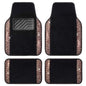 CAR PASS Bling Rhinestone Diamond Car Floor Mat, Crystal Sparkly Shining Glitter Carpet Waterproof Anti-Slip PVC Heel Pad, Universal for Interior Auto SUV,Sedan,Van,4pcs Girl Women Men, Champagne Gold - color: Gold Diamond
